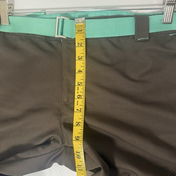 Vtg Nike Womens Brown Cargo Capri Swoosh Belted Street Wear Lightweight Pants - Picture 6 of 7